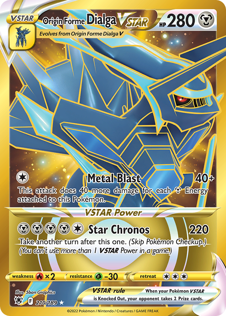 Origin Forme Dialga VSTAR — Astral Radiance #210 / 189
