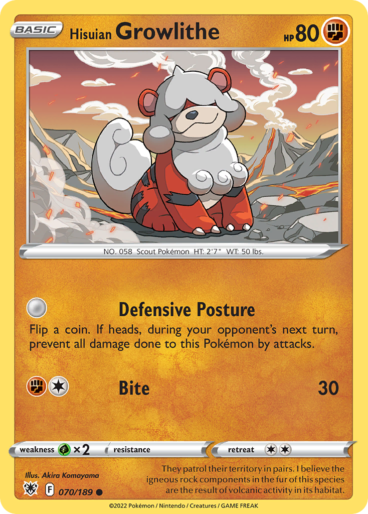 Hisuian Growlithe — Astral Radiance #070 / 189