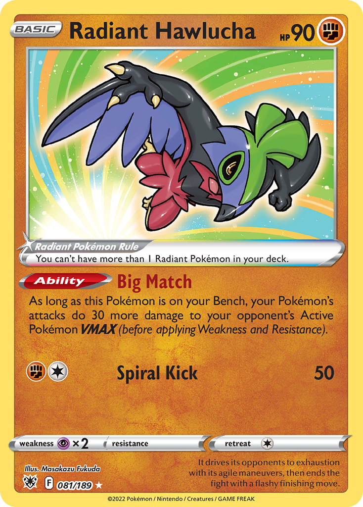 Radiant Hawlucha — Astral Radiance #081 / 189