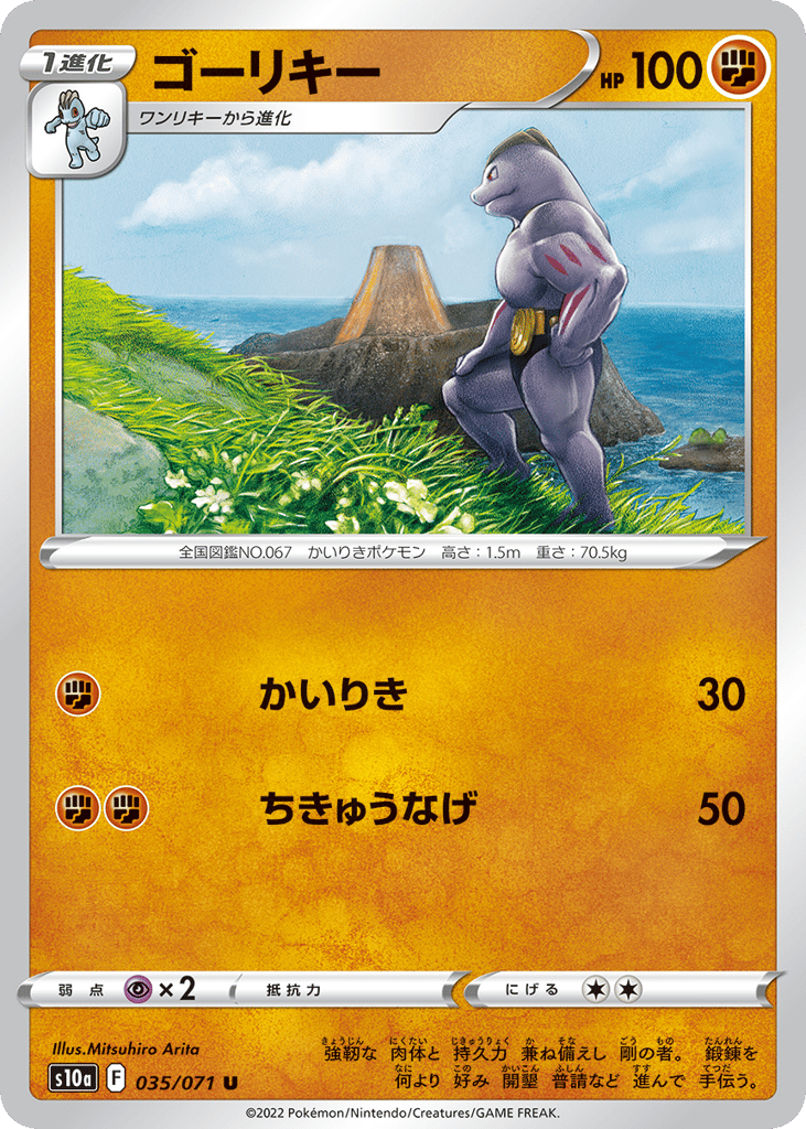 Machoke (Mirror Holofoil) — Dark Phantasma #035 / 71