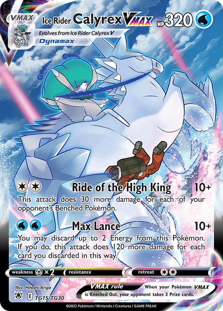 Ice Rider Calyrex VMAX — Astral Radiance Trainer Gallery #015 / 30