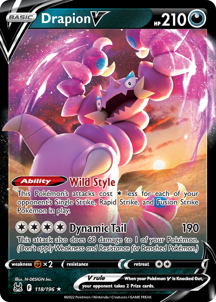 Drapion V — Lost Origin #118 / 196