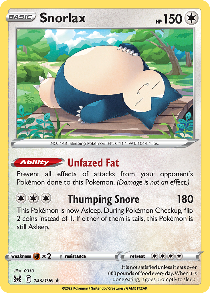 Snorlax — Lost Origin #143 / 196