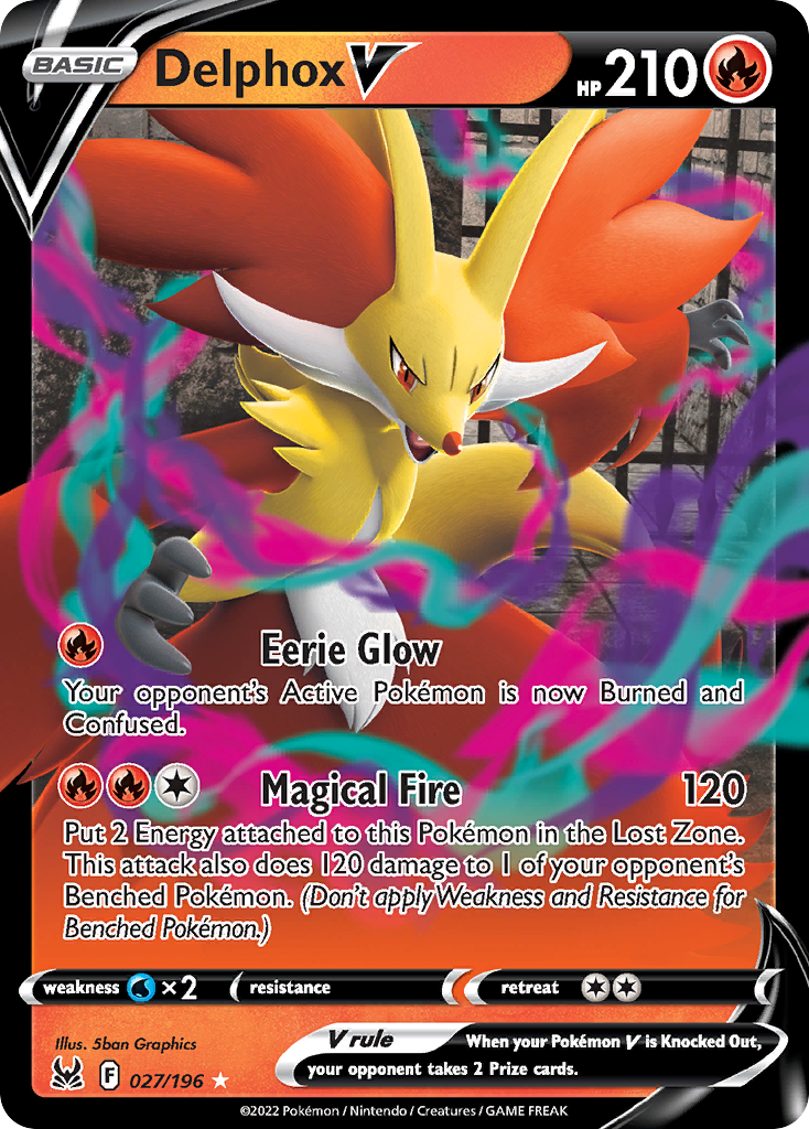 Delphox V — Lost Origin #027 / 196