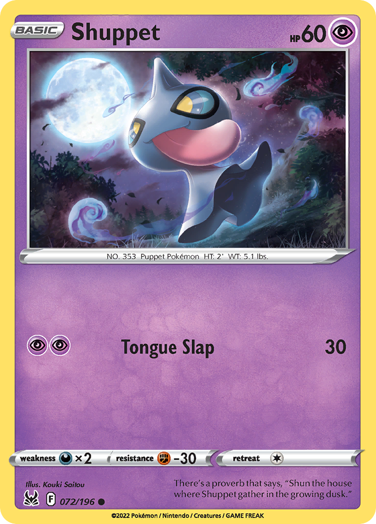 Shuppet — Lost Origin #072 / 196
