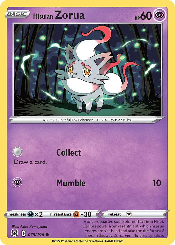 Hisuian Zorua — Lost Origin #075 / 196