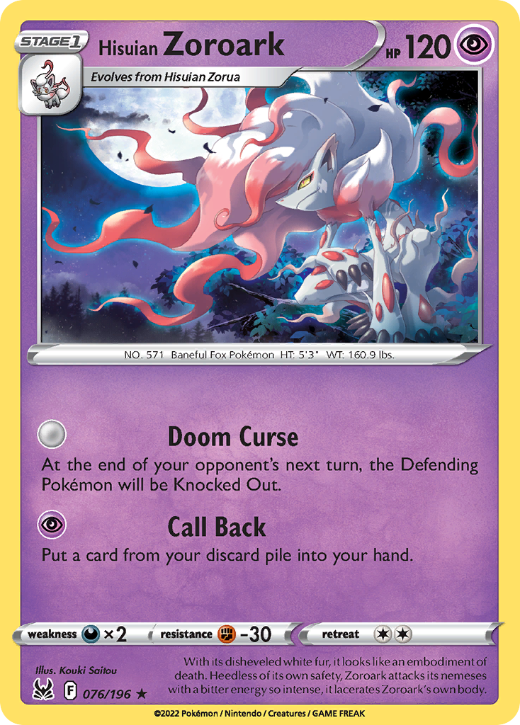 Hisuian Zoroark — Lost Origin #076 / 196