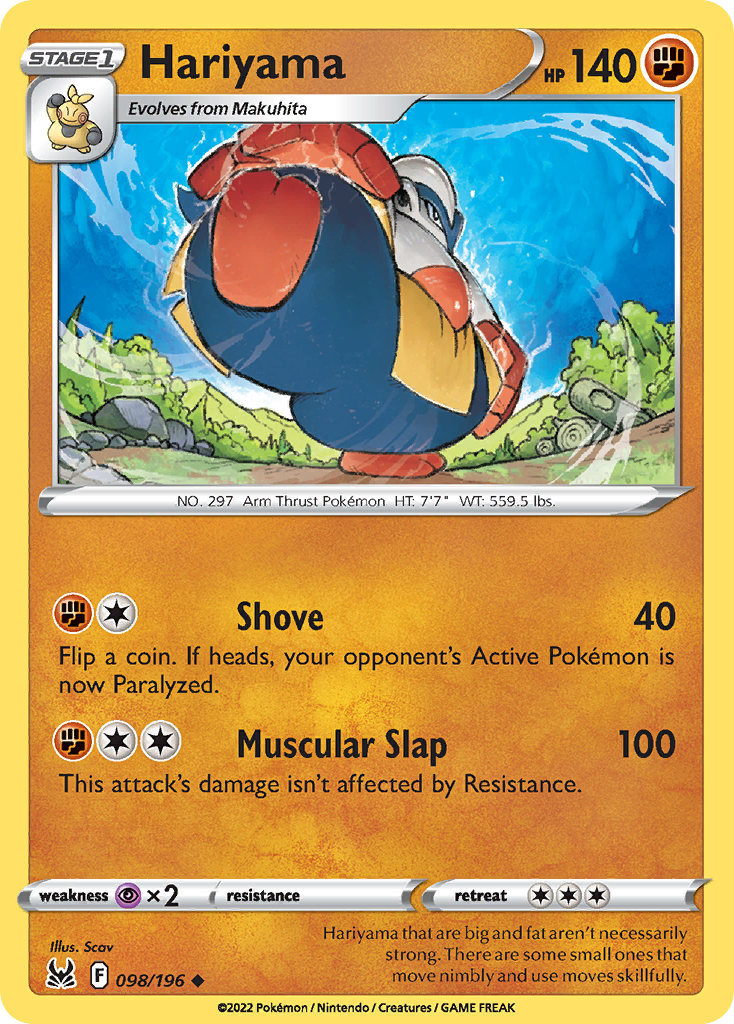 Hariyama — Lost Origin #098 / 196