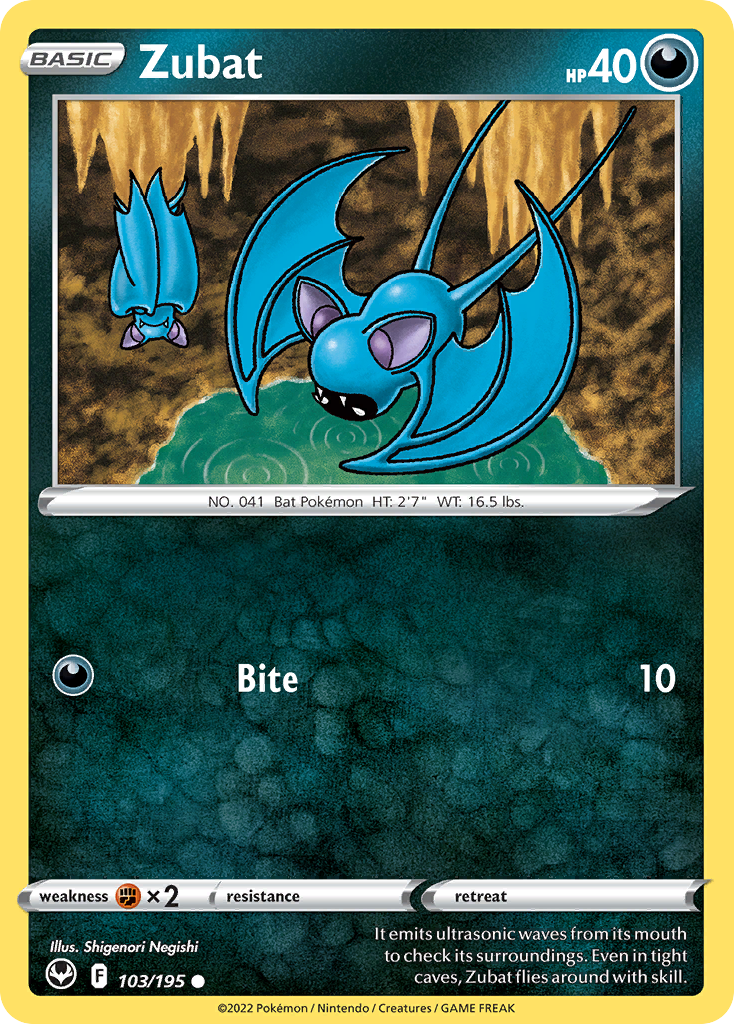 Zubat — Silver Tempest #103 / 195