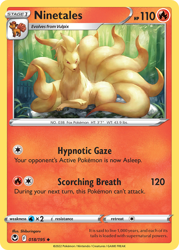Ninetales — Silver Tempest #018 / 195