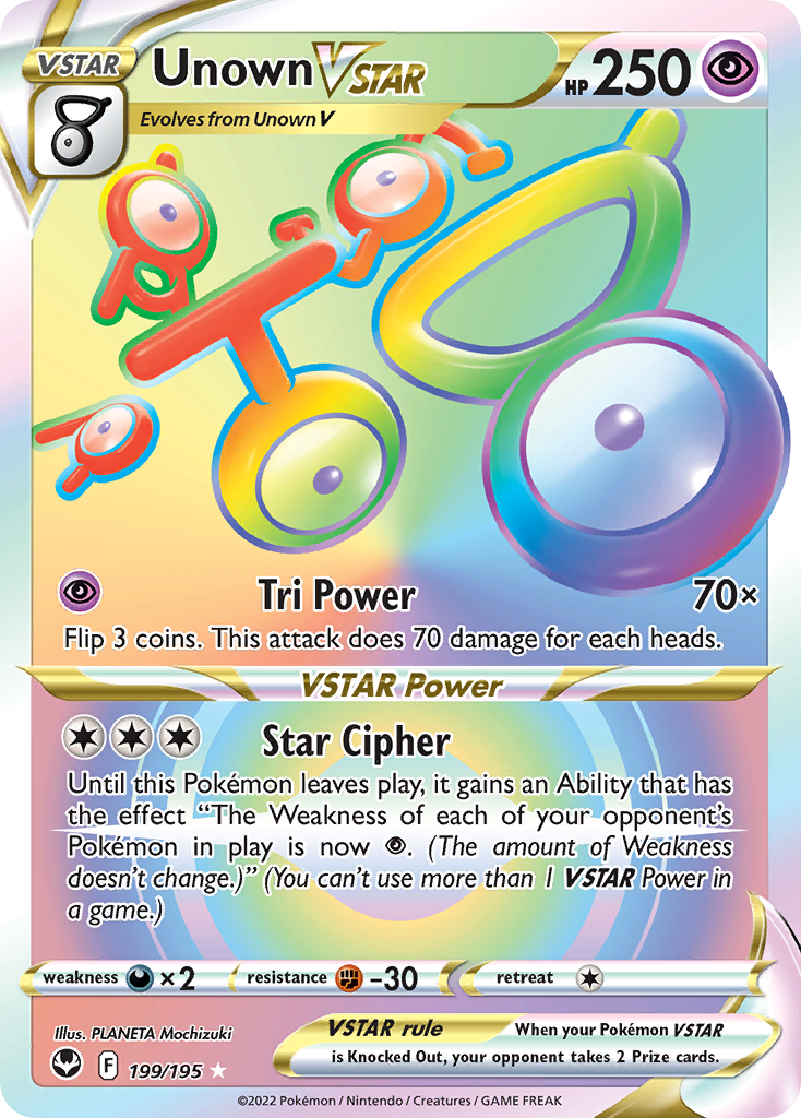 Unown VSTAR — Silver Tempest #199 / 195