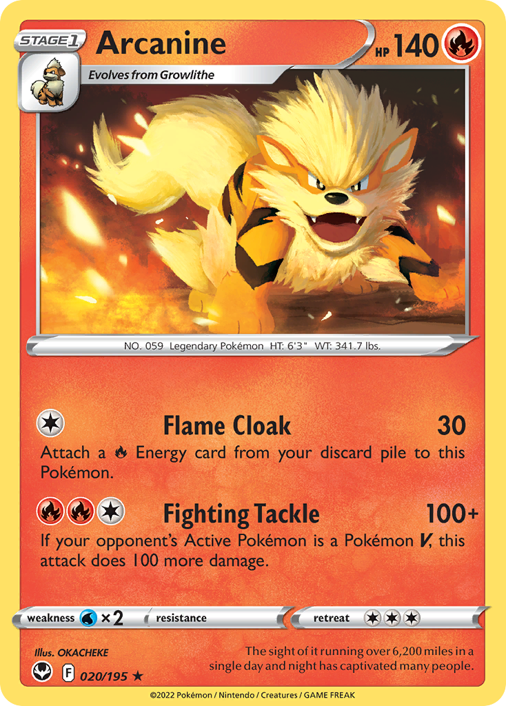 Arcanine — Silver Tempest #020 / 195
