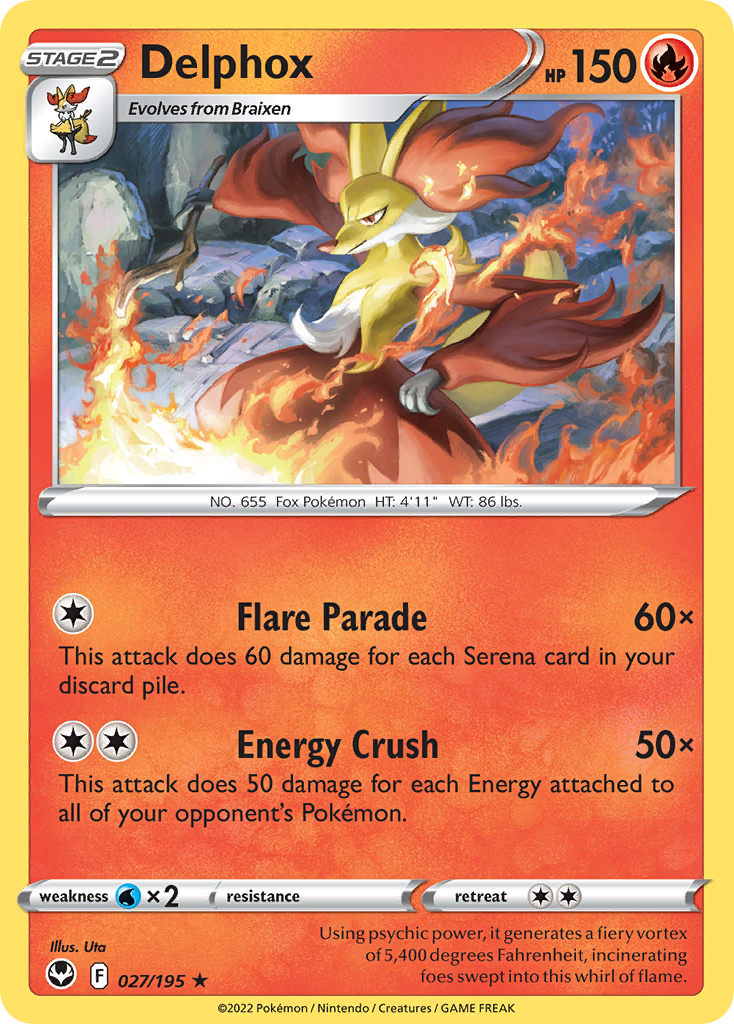 Delphox — Silver Tempest #027 / 195