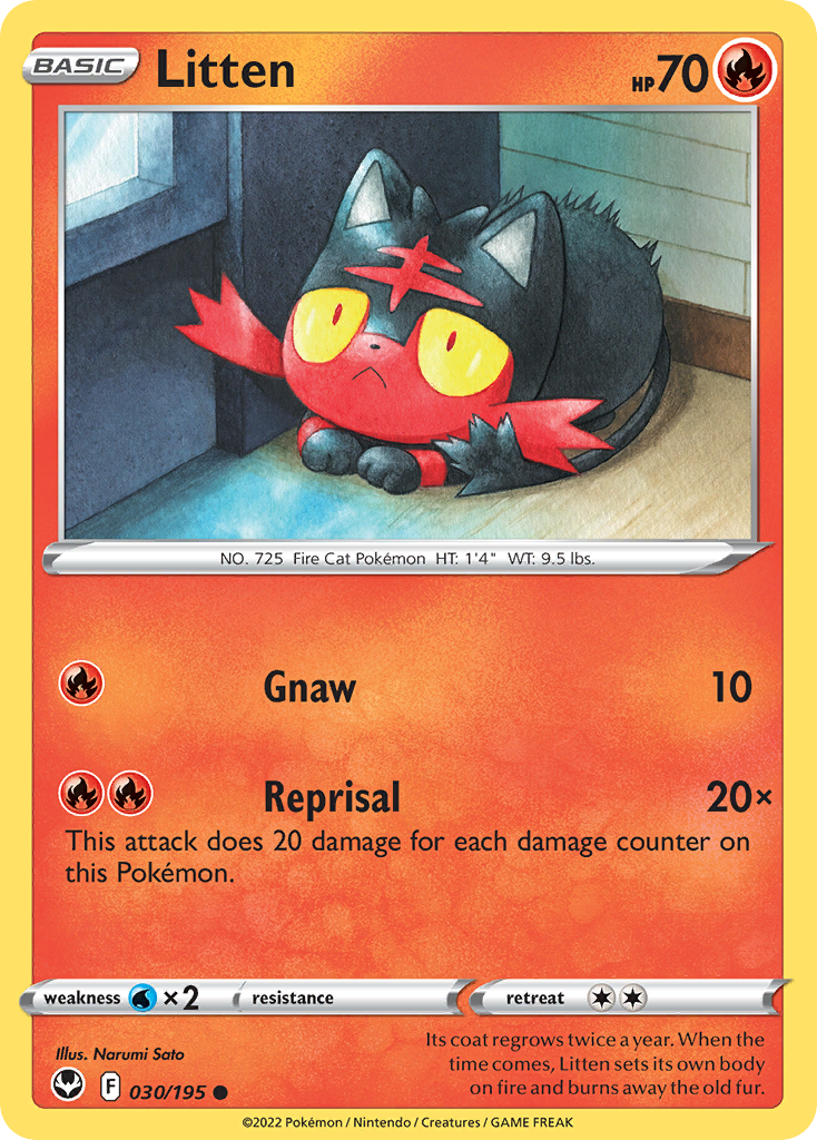 Litten — Silver Tempest #030 / 195