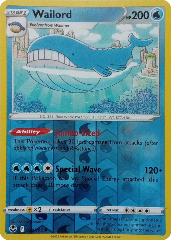 Wailord — Silver Tempest #038 / 195