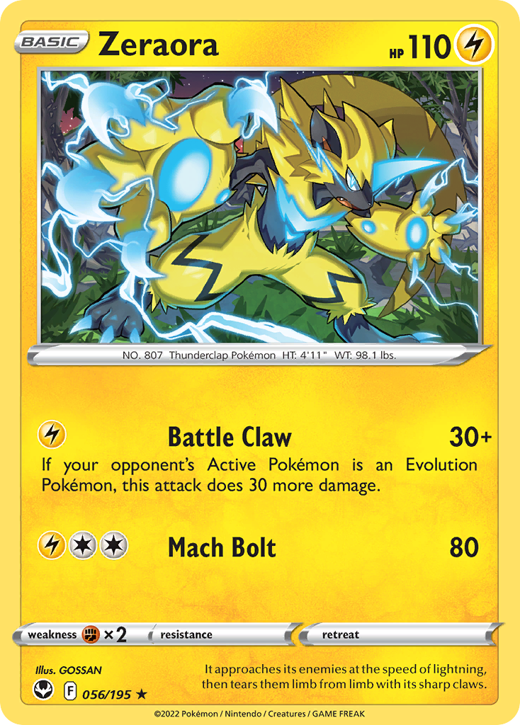 Zeraora — Silver Tempest #056 / 195