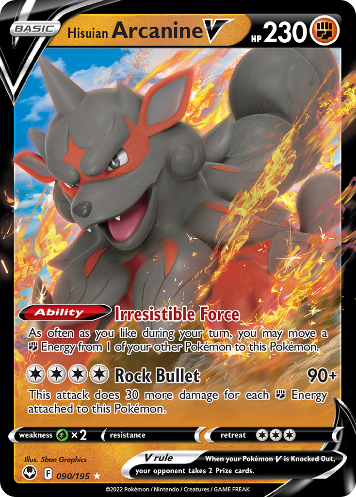 Hisuian Arcanine V — Silver Tempest #090 / 195