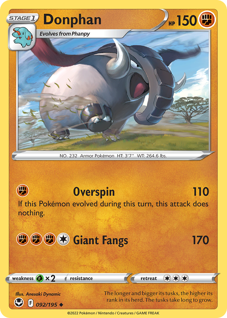 Donphan — Silver Tempest #092 / 195