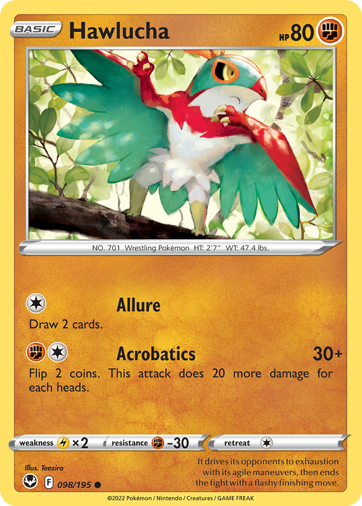Hawlucha — Silver Tempest #098 / 195