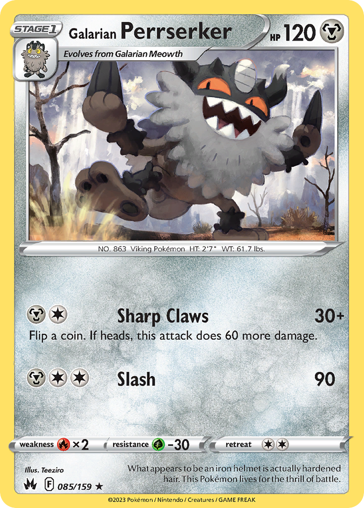 Galarian Perrserker — Crown Zenith #085 / 159