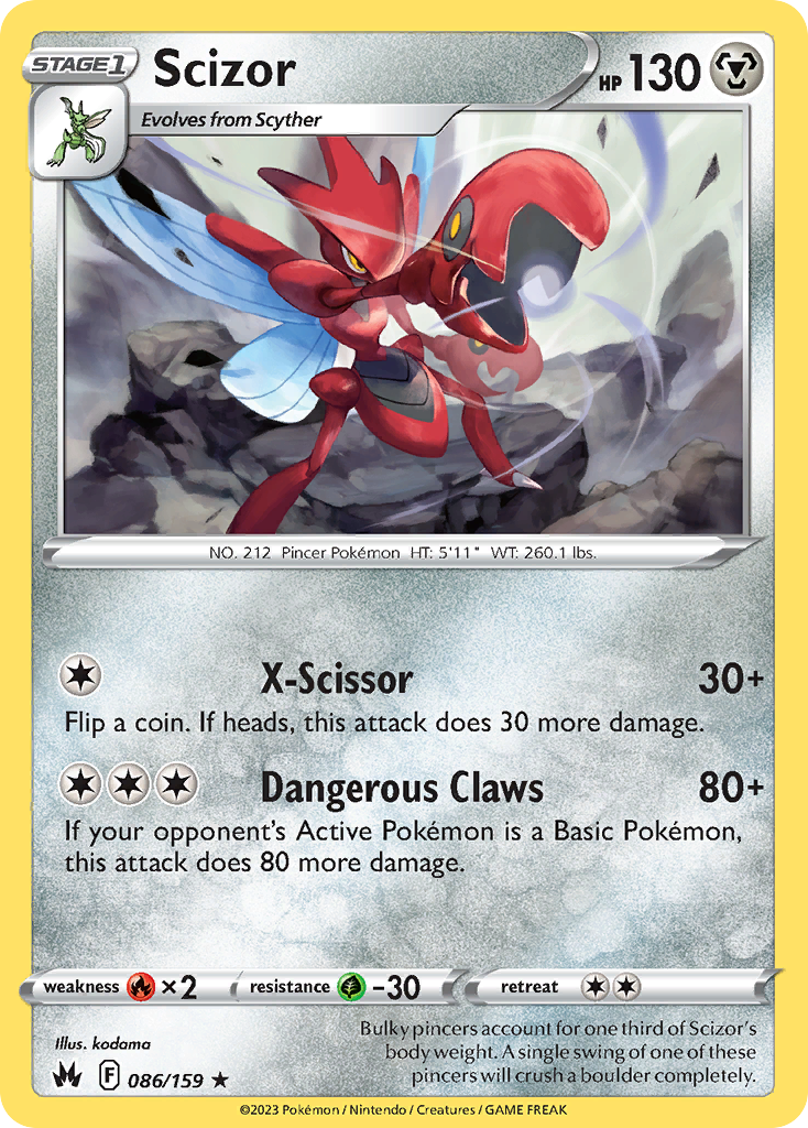 Scizor — Crown Zenith #086 / 159