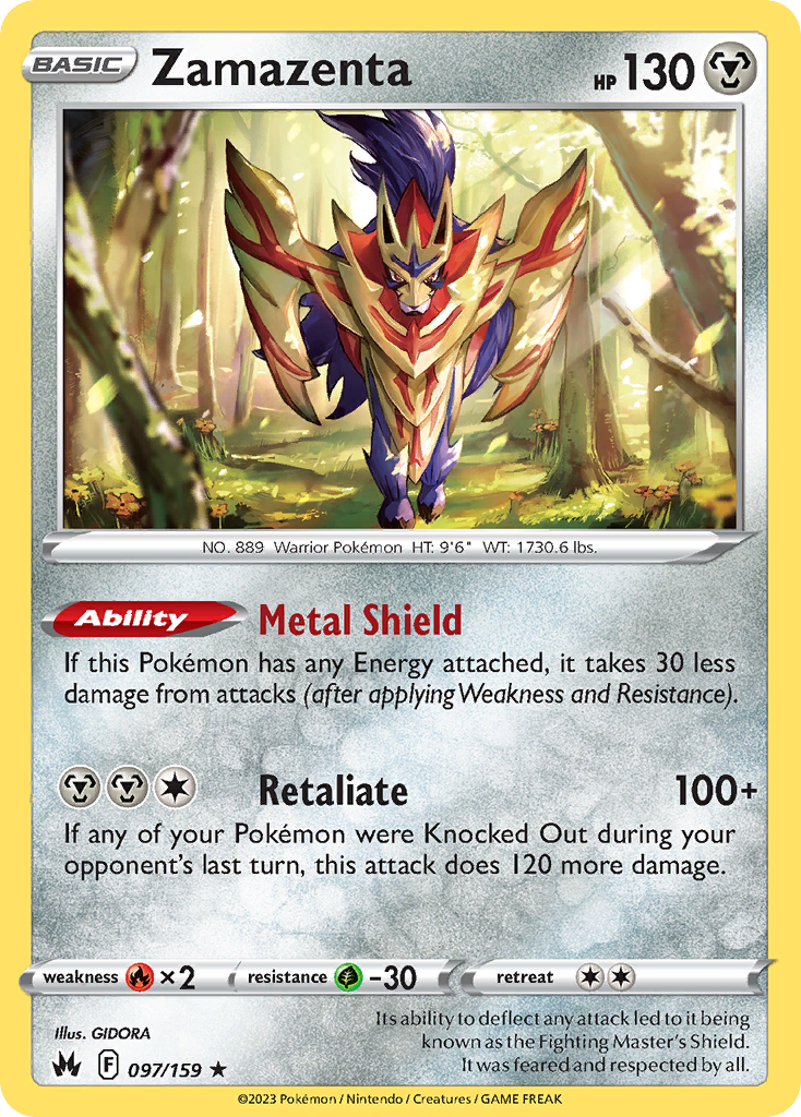 Zamazenta — Crown Zenith #097 / 159