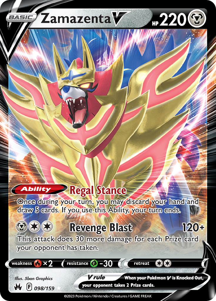 Zamazenta V — Crown Zenith #098 / 159