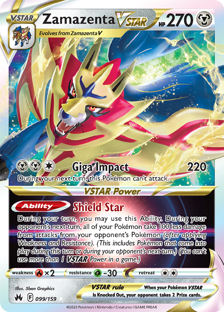 Zamazenta VSTAR — Crown Zenith #099 / 159