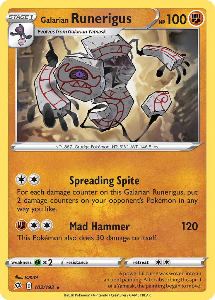 Galarian Runerigus — Rebel Clash #102 / 192