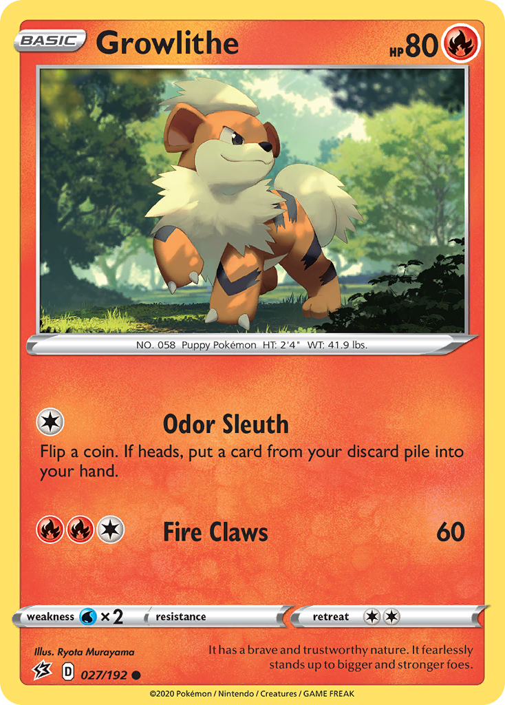 Growlithe — Rebel Clash #027 / 192