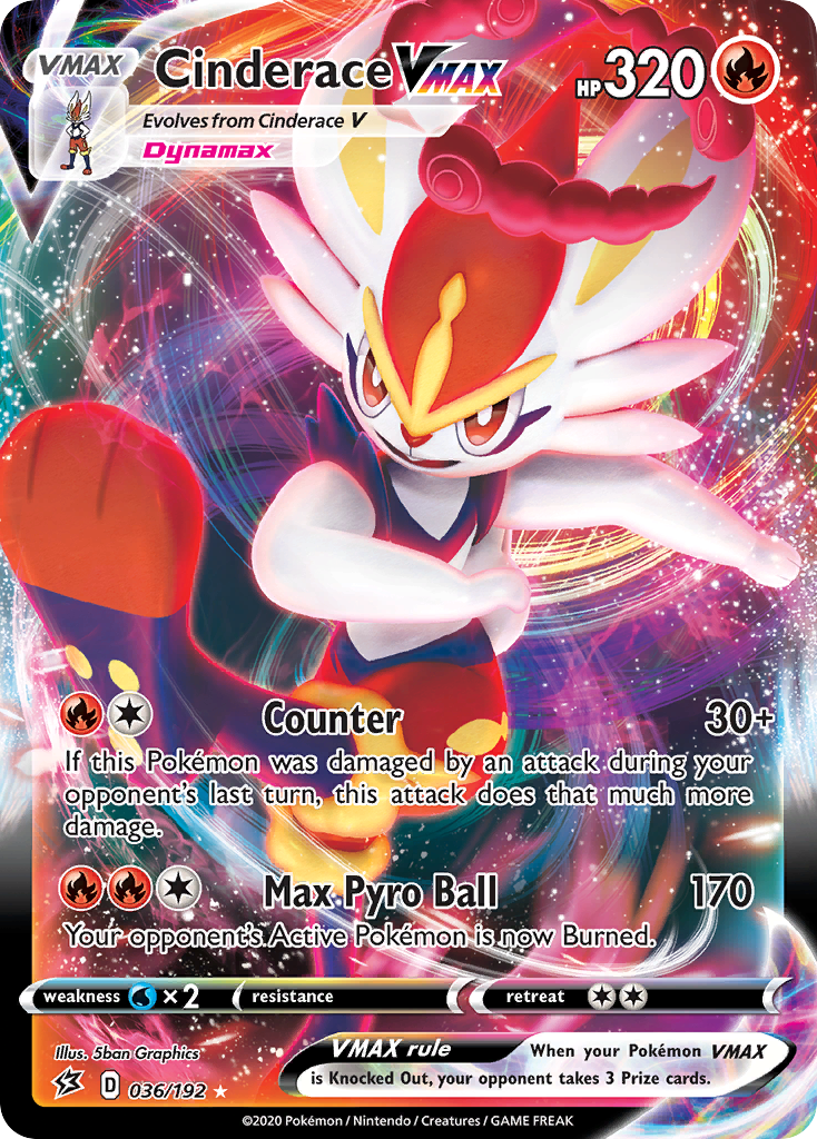 Cinderace VMAX — Rebel Clash #036 / 192