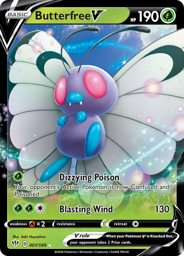 Butterfree V — Darkness Ablaze #001 / 189