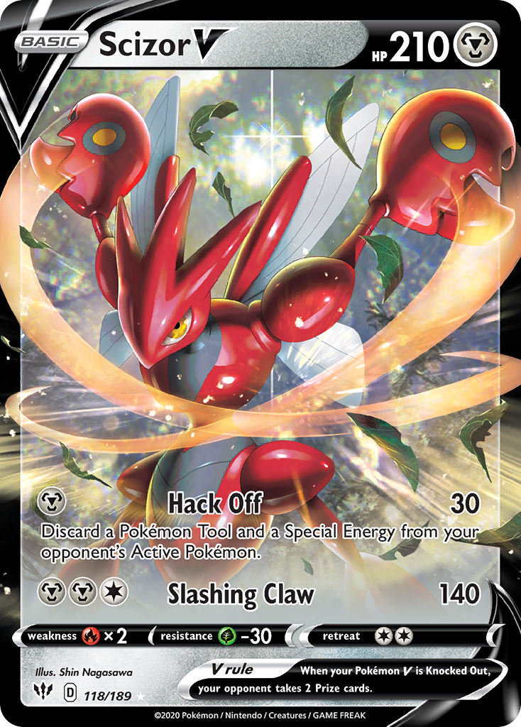 Scizor V — Darkness Ablaze #118 / 189