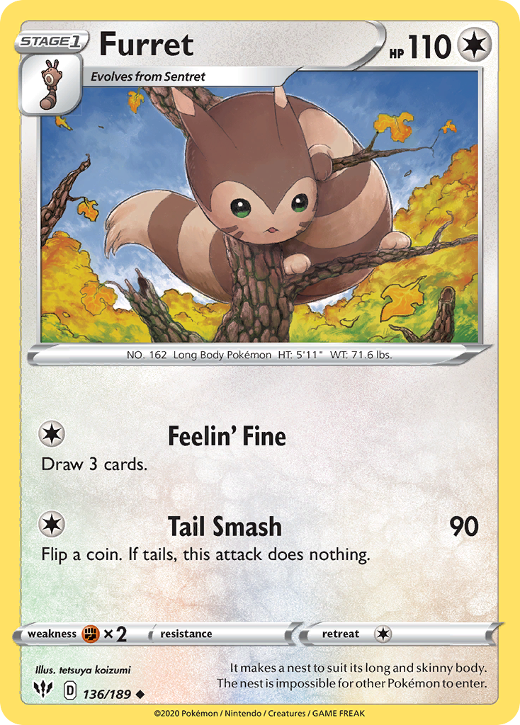 Furret — Darkness Ablaze #136 / 189