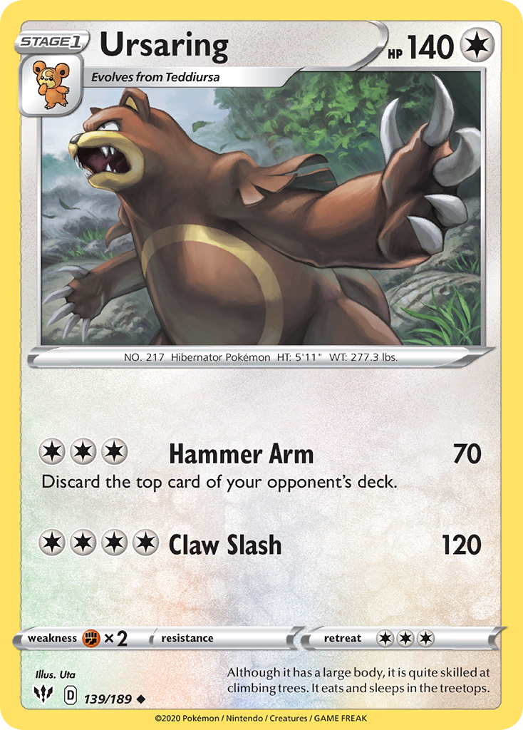 Ursaring — Darkness Ablaze #139 / 189