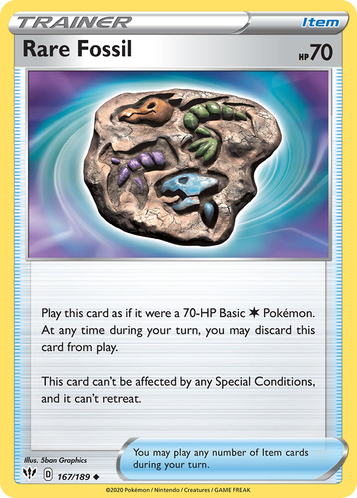 Rare Fossil — Darkness Ablaze #167 / 189