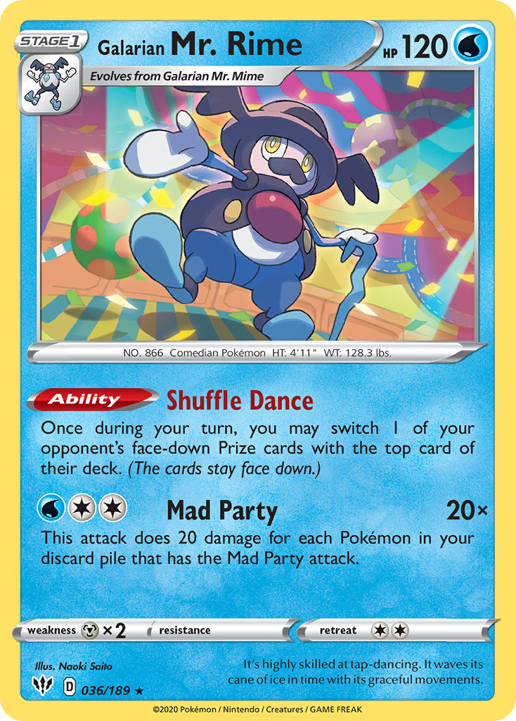 Galarian Mr. Rime — Darkness Ablaze #036 / 189