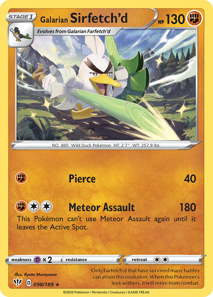 Galarian Sirfetch'd — Darkness Ablaze #098 / 189