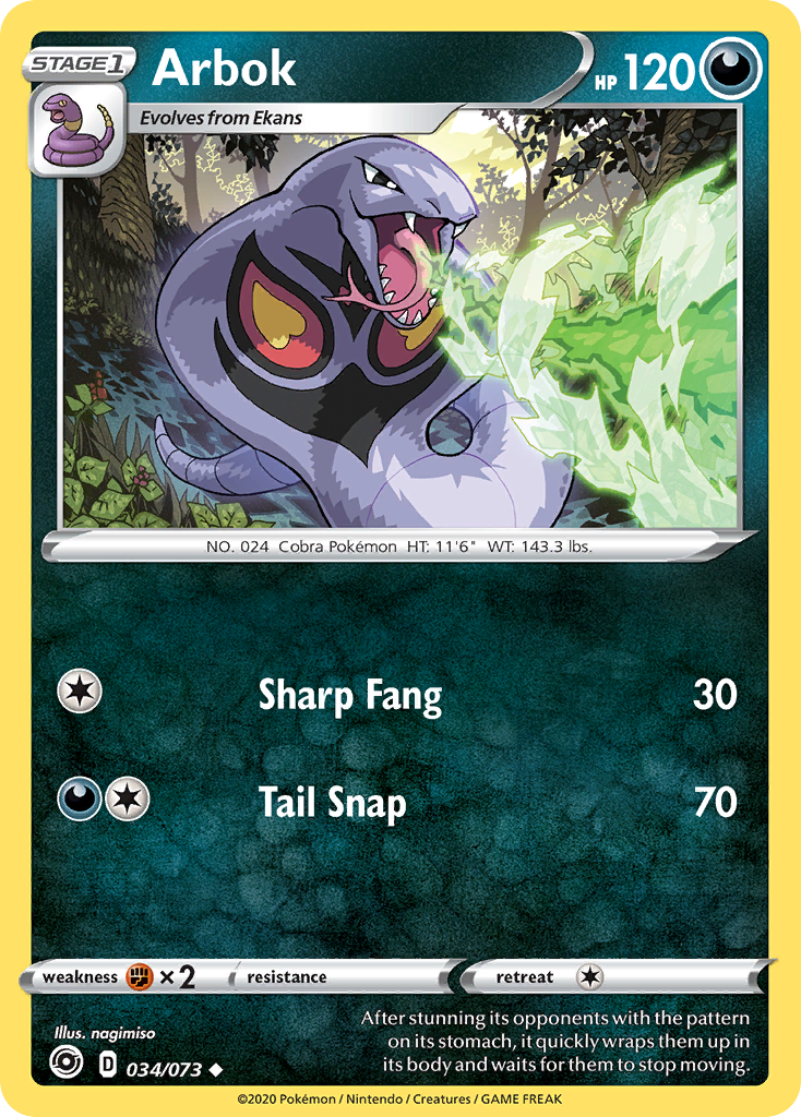 Arbok — Champion's Path #034 / 73