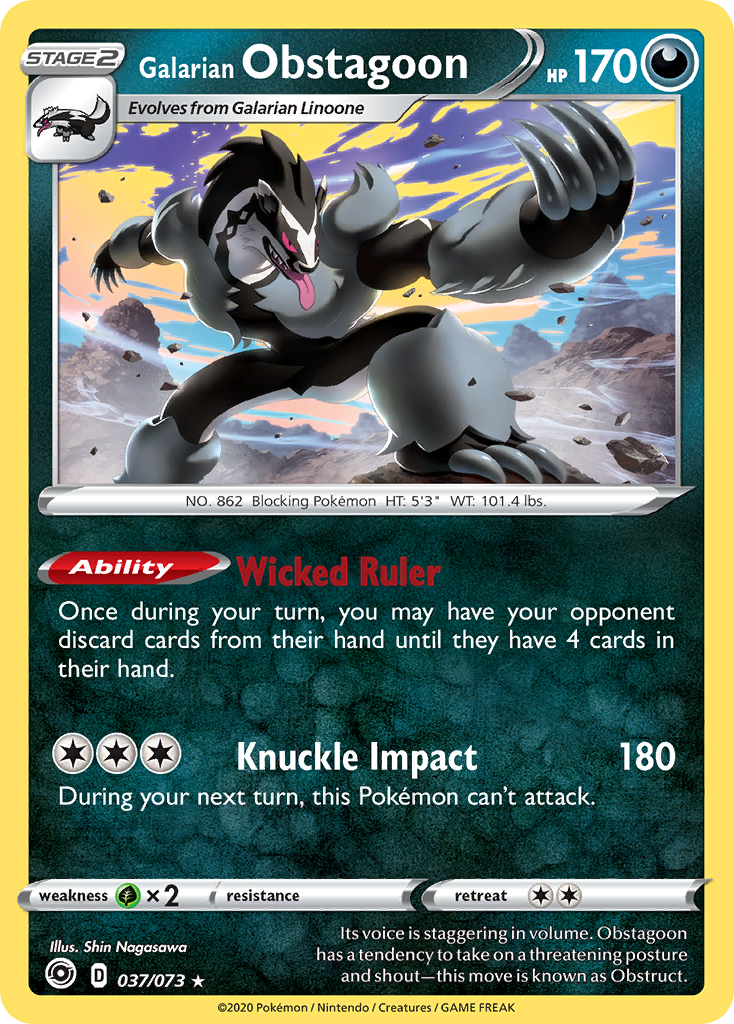 Galarian Obstagoon — Champion's Path #037 / 73