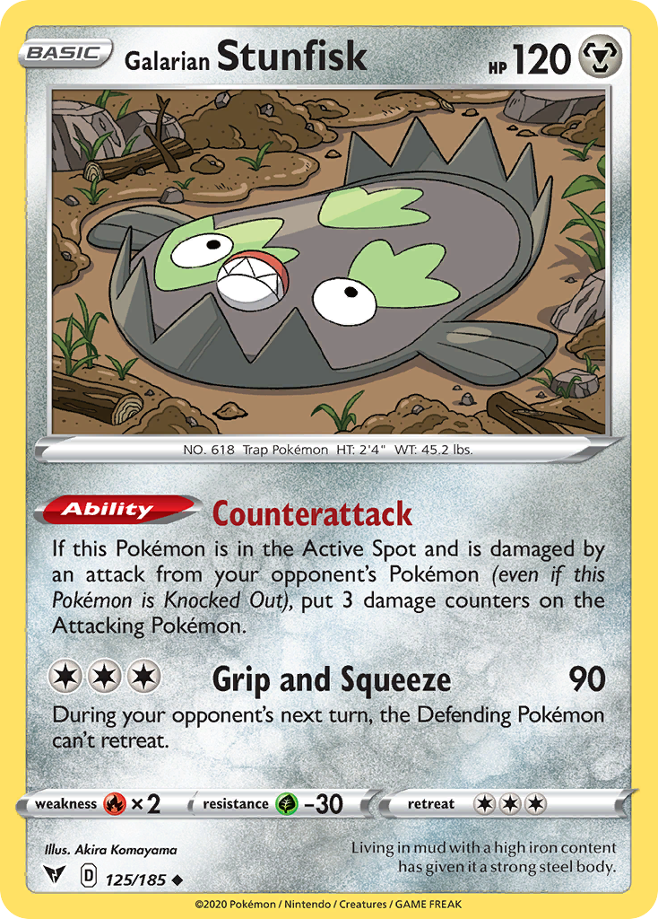 Galarian Stunfisk — Vivid Voltage #125 / 185