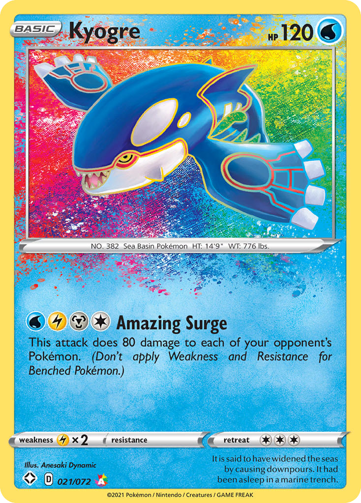 Kyogre — Shining Fates #021 / 72