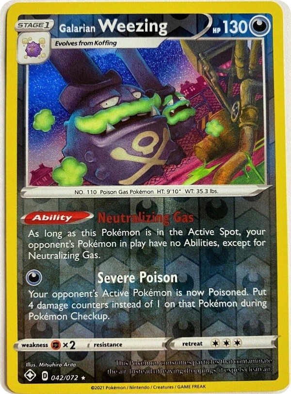 Galarian Weezing — Shining Fates #042 / 72