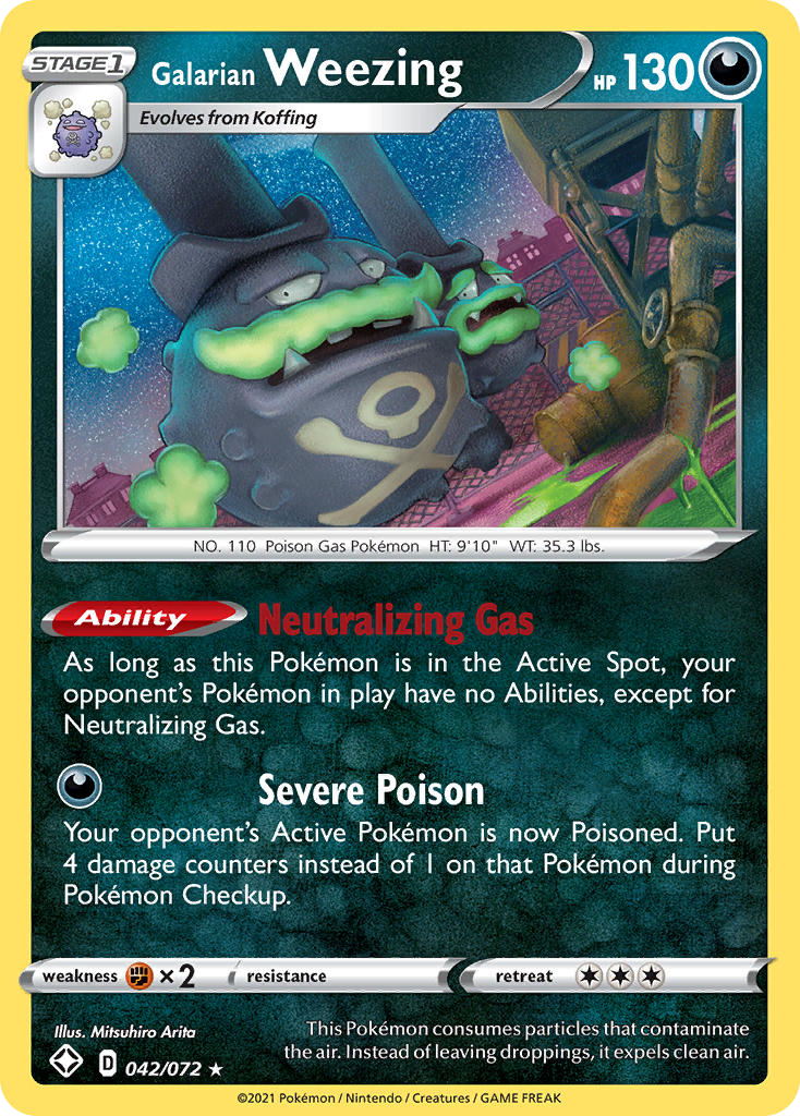Galarian Weezing — Shining Fates #042 / 72