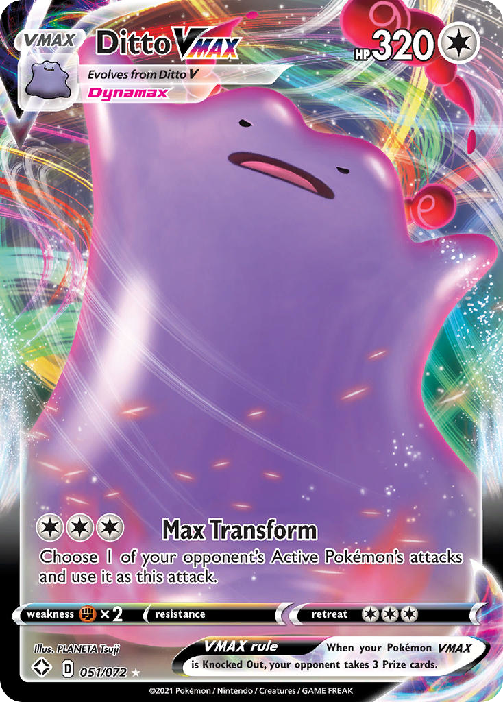 Ditto VMAX — Shining Fates #051 / 72
