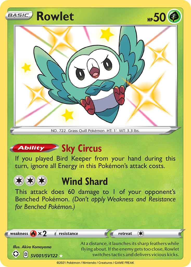 Rowlet — Shining Fates Shiny Vault #001 / 122