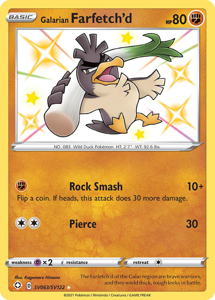 Galarian Farfetch'd — Shining Fates Shiny Vault #063 / 122