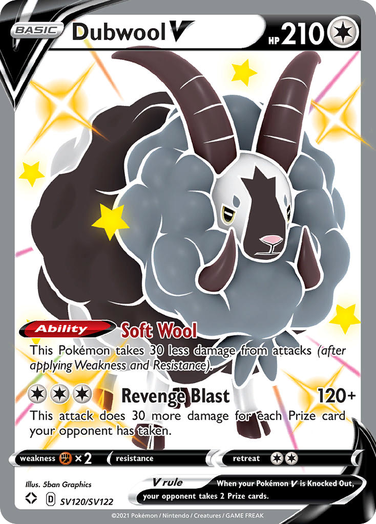Dubwool V — Shining Fates Shiny Vault #120 / 122