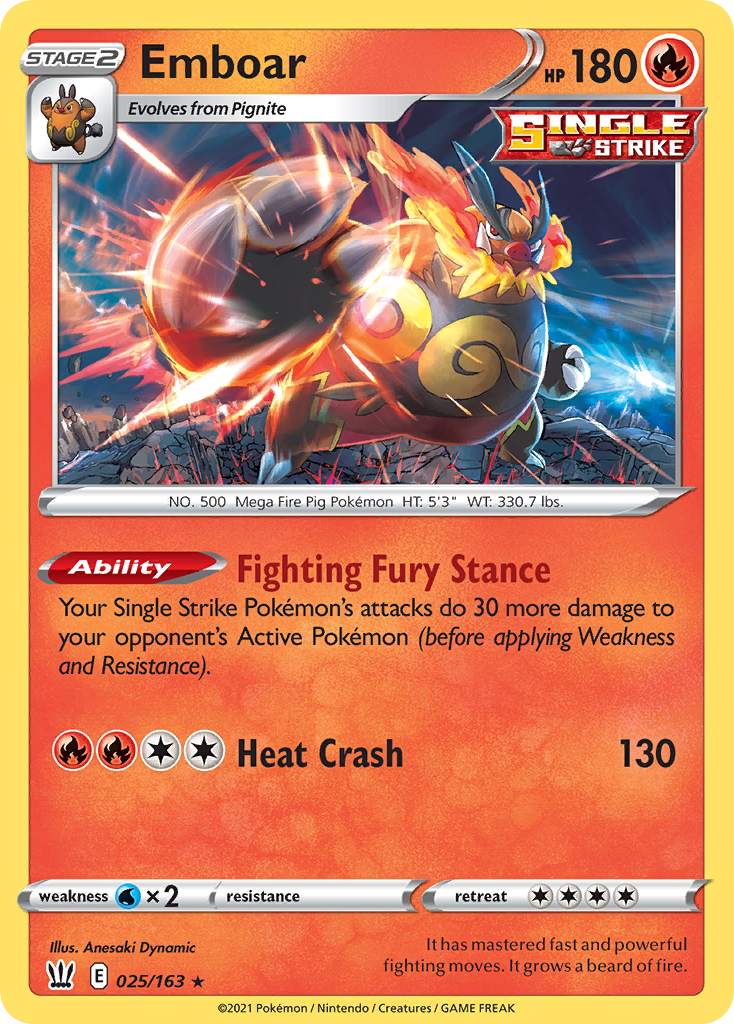 Emboar — Battle Styles #025 / 163