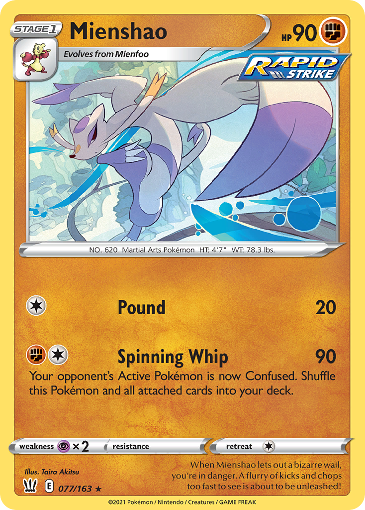 Mienshao — Battle Styles #077 / 163